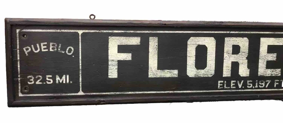 Vintage Style Barnwood RR Florence Depot Sign - Image 2 of 4