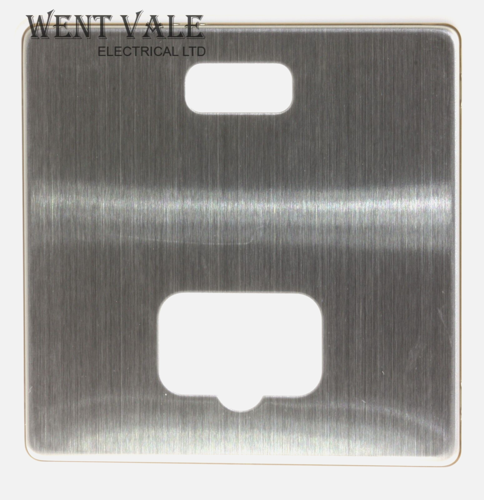 MK Dimensions - MHFP021BSSW - 1g 13a Unswitched F/Conn Unit + Neon Front Plate