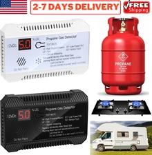 12V RV Propane Gas Detector LP Gas Alarm for Trailer Camper Motorhome Motorcoach
