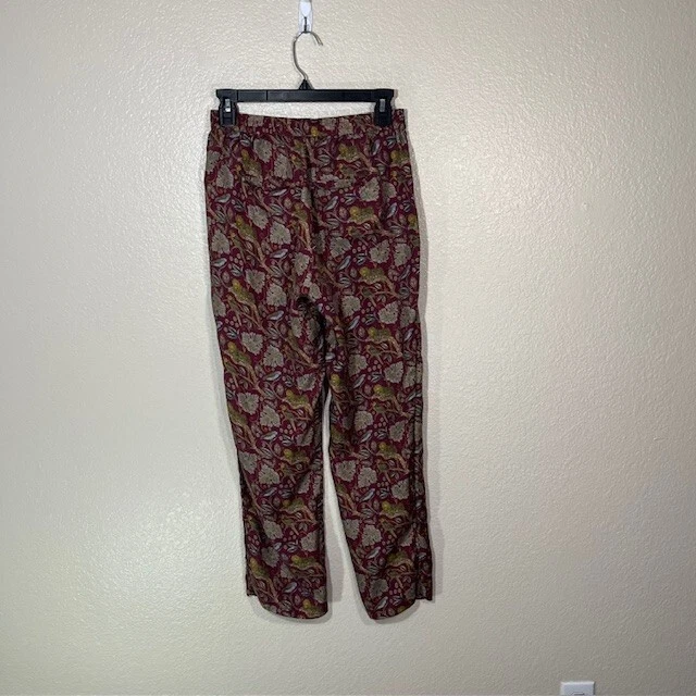 J. Calça social feminina Crew Collection sarja de seda tamanho 0 estampa paisley gato selva - Imagem 4 de 4