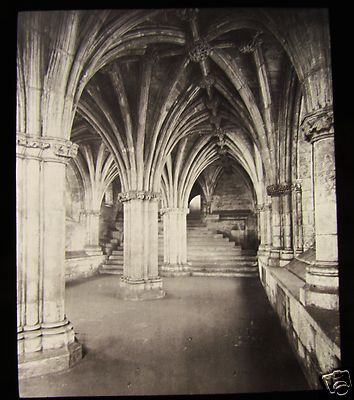 Glas Magic Lantern Slide GLASGOW CATHEDRAL BLACKADDER CRYPT C1890 SCOTLAND L20