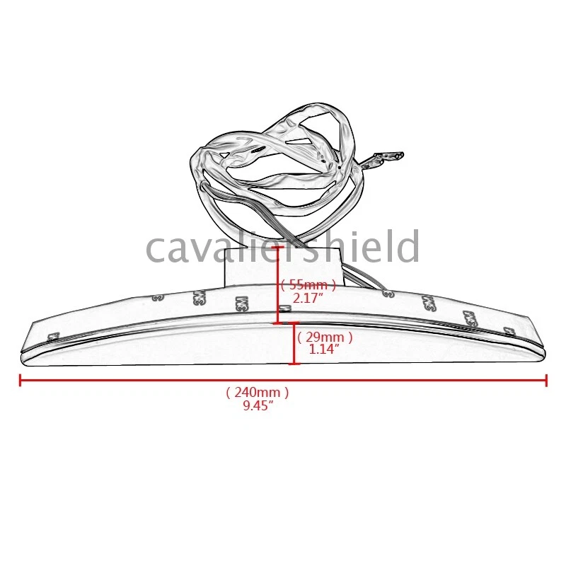 Lámpara de luz trasera de freno LED de lente negra para Harley Breakout CVO FXSBSE FXSB 2013-17 Foto 2 de 4