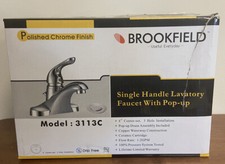 NEW BROOKFIELD SINGLE HANDLE FAUCET WITH POP-UP Polished Chrome