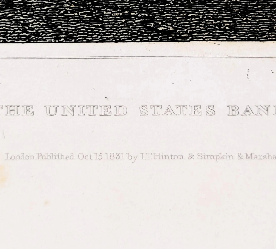 1831  SAVANNAH - UNITED STATES BANK - GEORGIA  Original Engraved Print - Image 3 of 3