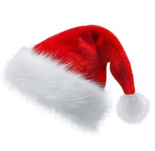 Santa Hat Santa's Caps Christmas Hat Plush Red Holiday Children Christmas Cap