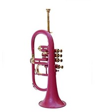 FLUGEL HORN Bb PITCH 4 VALVE PINK-COLOR LACQUERED WITH FREE HARD CASE