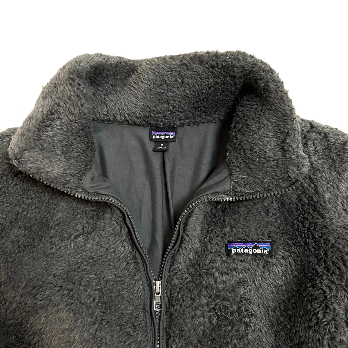 PATAGONIA Womens M Los Gatos Full Zip Deep Pile Furry Fleece Zip