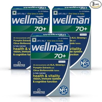 3X Wellman 70+ Multivitamin Supports Health & Vitality,Cognitive Function,Vision