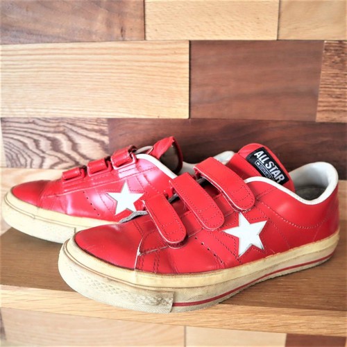 Converse Leather One Star Men S Size 7 1 2 Red X White V3 All Star Made In Japan Ebay