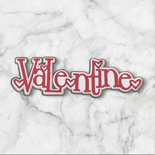 Valentine Scrapbooking Card Making Title Die Cut Cardstock - Love, Holiday