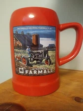 Vintage Farmall McCormick DEERING IHC F 20 F20 Tractor Beer Mug Stein CNH