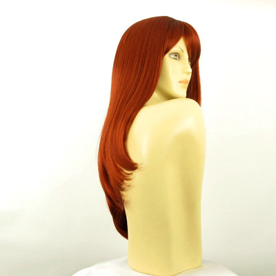 PERRUQUE FEMME SEMI-LONGUE - Roux Intense - Synthétique - Bonnet Moyen - Neuf Avec étiquettes