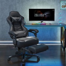 Ergonomic Computer Gaming Chair Office Chair Recliner Racing Swivel Seat Gray US