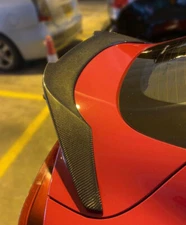 For 19+ Supra A90 H Type Carbon Fiber Rear Spoiler Trunk Wing Glossy Finish