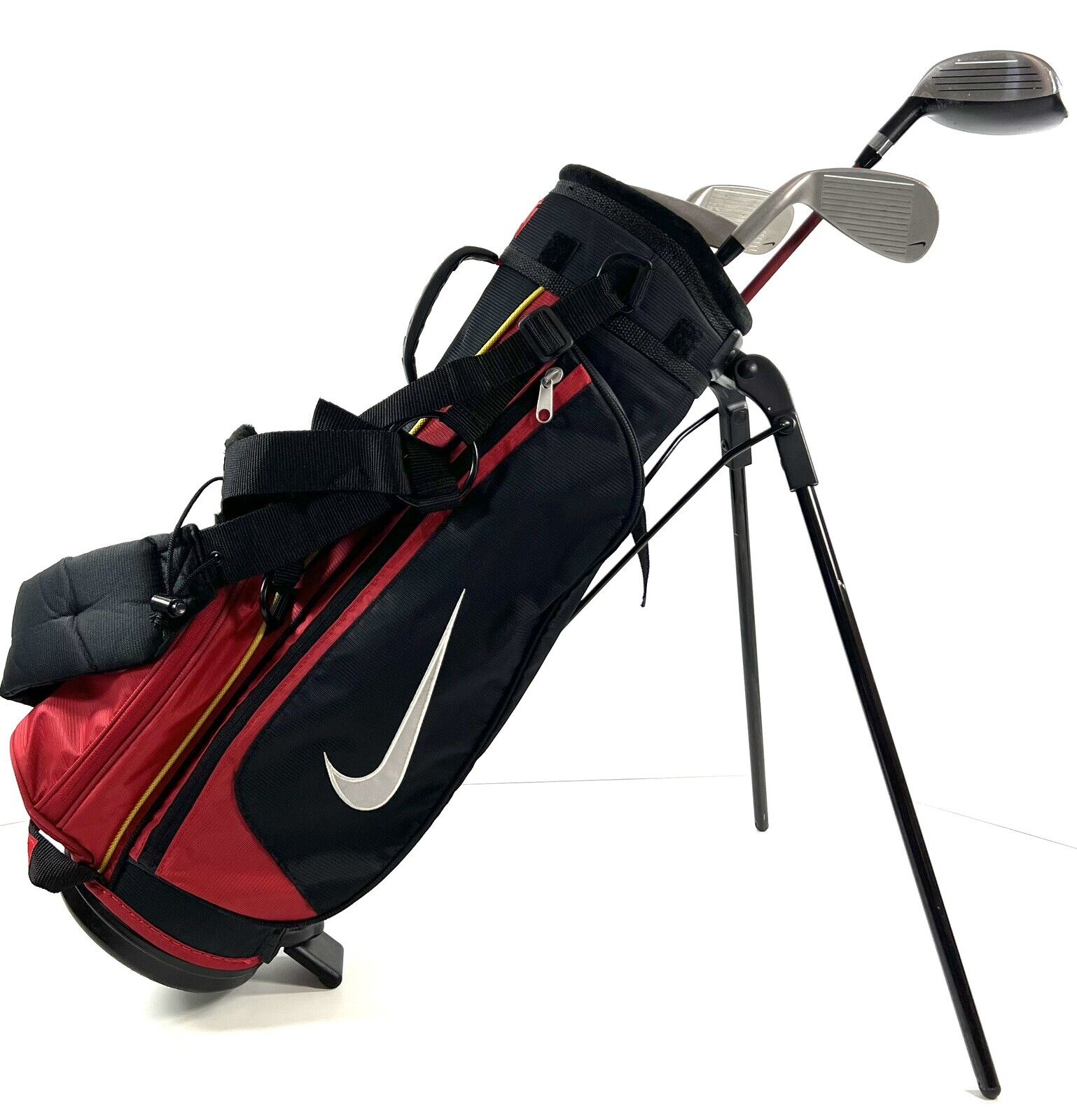 Manifiesto Viscoso Arqueología Nike Golf TW Tiger Woods VR Junior Kids Red Set Stand Bag Graphite Ages 5-7  | eBay