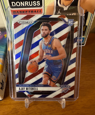 2024-25 Panini Prizm Ajay Mitchell RC Red White Blue #226 Oklahoma