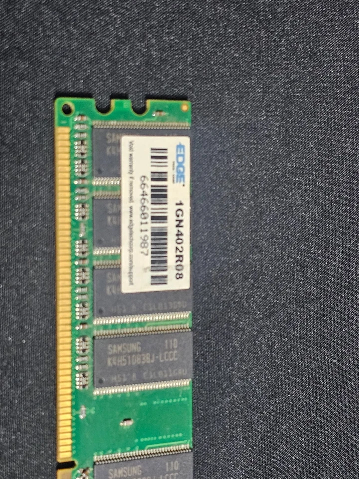 GB PC-3200 MEMORIA DE BORDE DDR-400 1GN402R08 ESCRITORIO DDR1 Foto 2 de 2