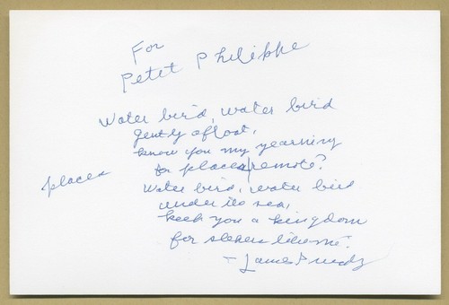 James Purdy (1914-2009) - American author - Rare autograph poem signed - 90s - Picture 2 of 3