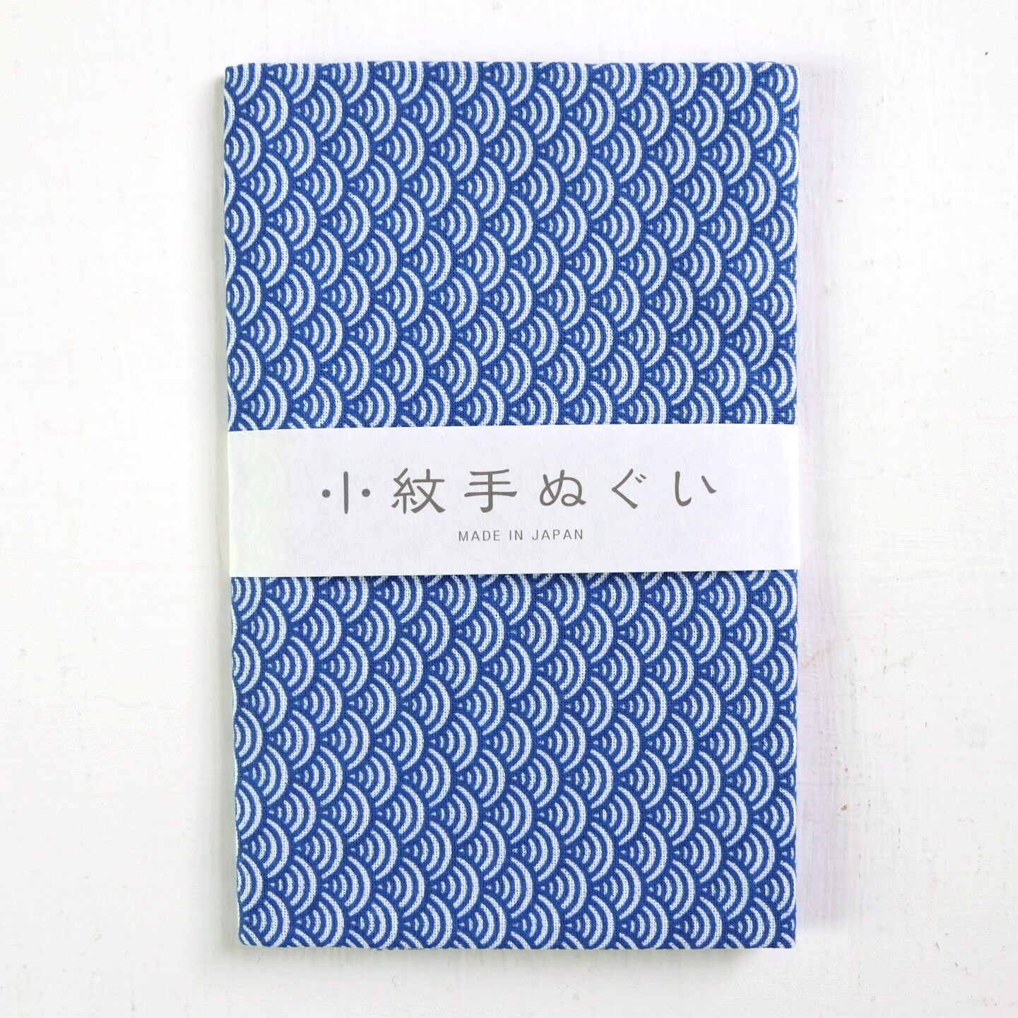 Japanese Tenugui Cotton Cloth Seigaiha Blue Wave Oriental Gift