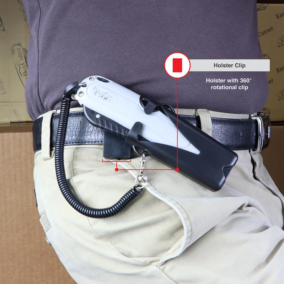 Cuchillo Cortador Caja Seguridad Easy Cut 4500 Gris con Funda Distribuidor Autorizado Foto 3 de 4