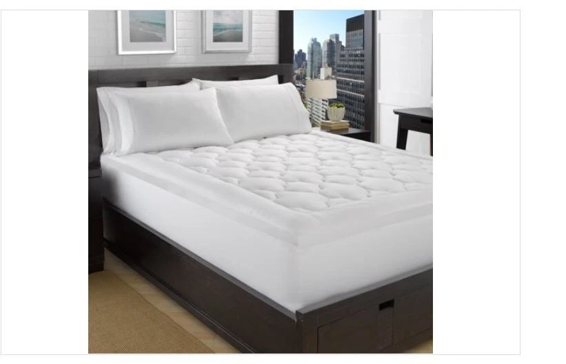 Fluffy Clouds 2 in. Queen Size 100% Cotton Loft Fiber Mattress Pad