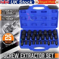25Pcs Easy Out Screws Bolt Extractor Socket Set Hex Head Rounded Bolt Remover