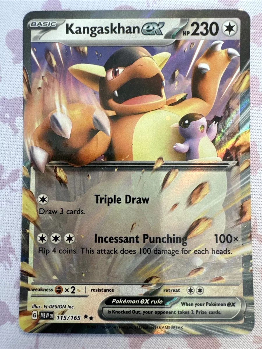 Kangaskhan ex - 115/165 151 Double Rare - Pokemon Card - NM