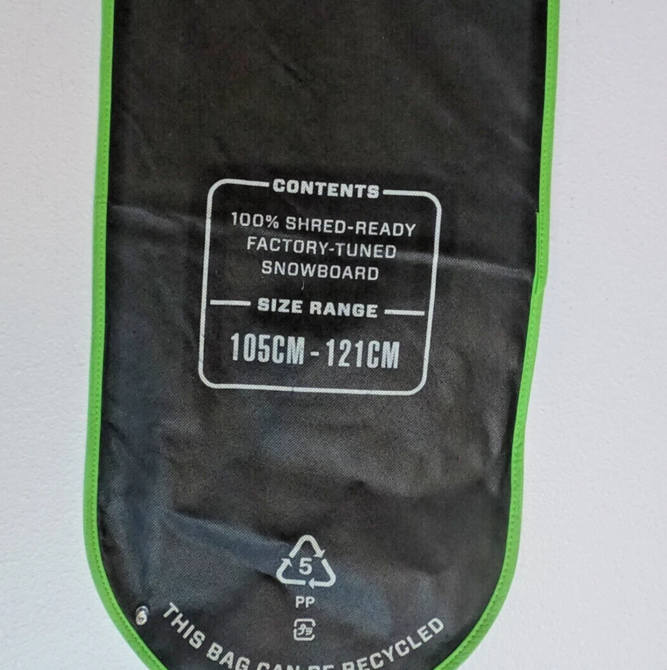 Burton Funda Envío Snowboard, Decoración Pared, 105cm a 121cm, Negro/Verde Foto 2 de 4