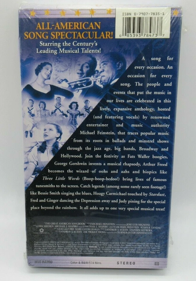 THE GREAT AMERICAN SONGBOOK VHS VIDEO, 100 YEARS OF MUSIC IN AMERICA, BESSIE S. - Изображение 2 из 2