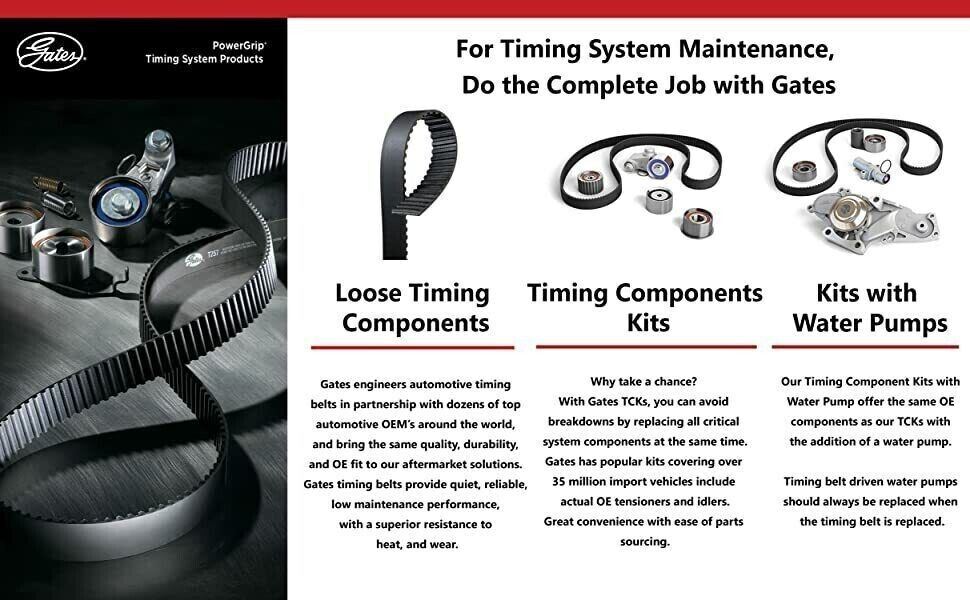 For 9295 Honda Civic EX SI Del Sol D16Z6 Gates Water Pump and Timing