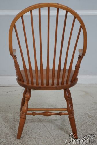 LF67543: Set of 10 Solid Cherry Loop Back Windsor Dining Room Chairs - Picture 5 of 24