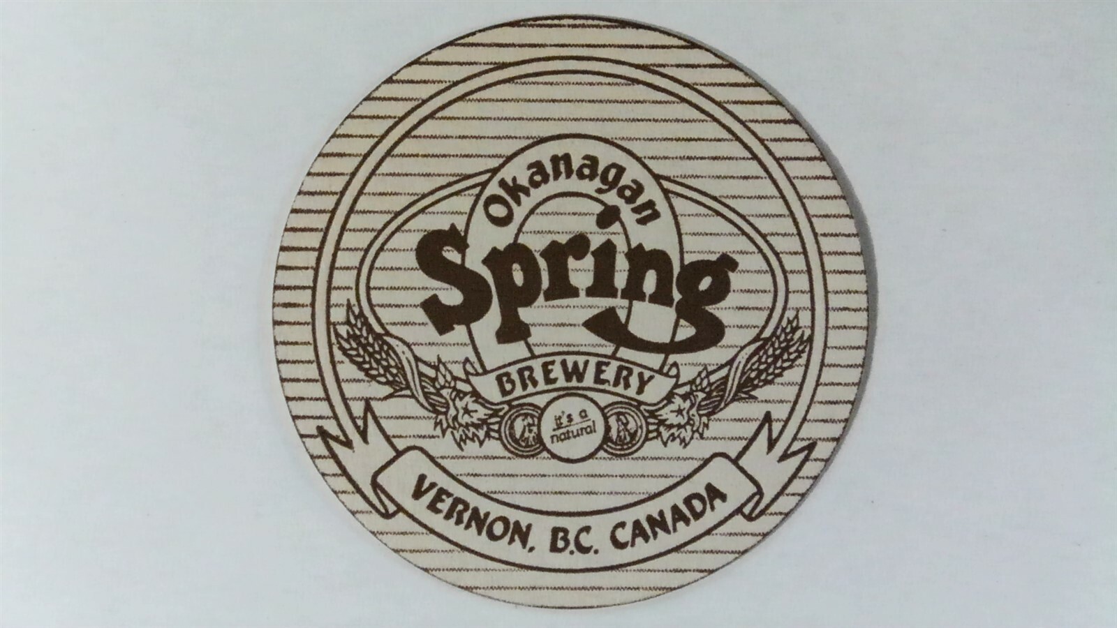 Okanagan Spring Brewery Beer Coaster, Vernon, BC eBay
