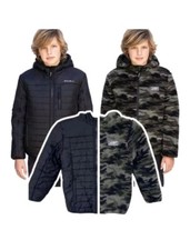 Reversible Boys Eddie Bauer Camo black Puffer/Fleece Jacket Sz. L 14-16 