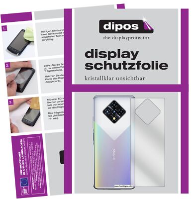 2x Schutzfolie für Infinix Zero 8 Rückseite klar Displayschutzfolie Display