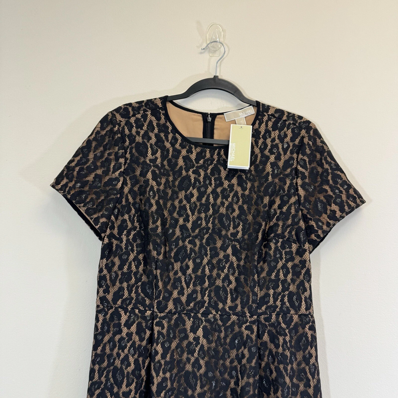 Abito donna Michael Kors all over pizzo cocktail taglia 12 con tasche nuovo