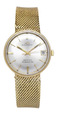 Movado Mens Vintage Kingmatic Sub-Sea 14k Yellow Gold Automatic