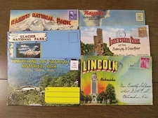 vintage souvenir postcard folders lot 6 USA America Americana National Parks Etc