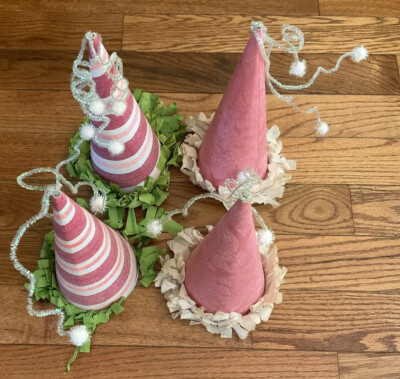 Table Decoration Tea Time Hats Distressed Craft Project Party