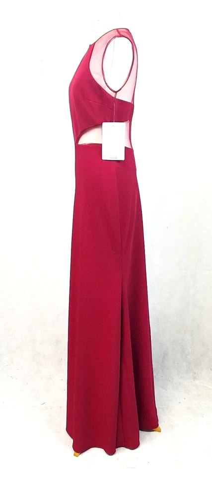 JS Collection Cut Out Evening Dress Red UK Size 8 Rrp £159 BOX1 BB 05 - Image 2 of 4
