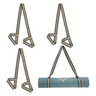 4Pcs Yoga Mat Strap Adjustable Yoga Mat Carrier Straps Sling, Khaki Stripe