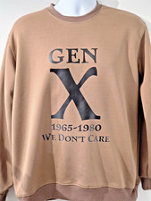 Men's Sweatshirt XL Brown Crewneck Pullover