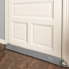 2-Pack Cold Weather Door Draft Stopper, 36 Inch Door Snake Draft Stopper - Gray