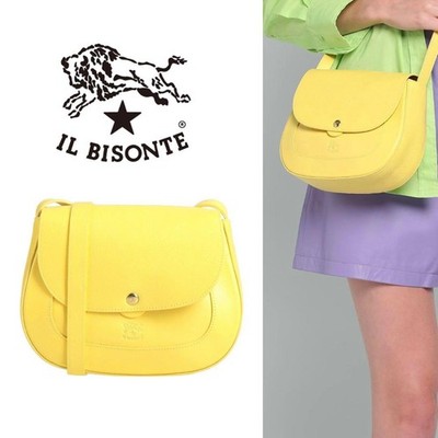 IL BISONTE Crossbody Bag Made in Italy Leather New Authentic Women's