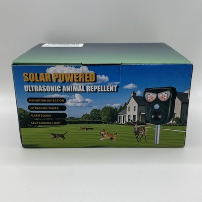 Animal Repeller Ultrasonic Solar Power Bird Dog Cat Skunk Deer Raccoon Repellent