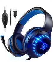 wired gaming headphones and microphone for ps xbox pc with volume control