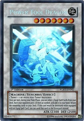 Yugioh! MP Power Tool Dragon - RGBT-EN042 - Ghost Rare - 1st Edition Moderately 