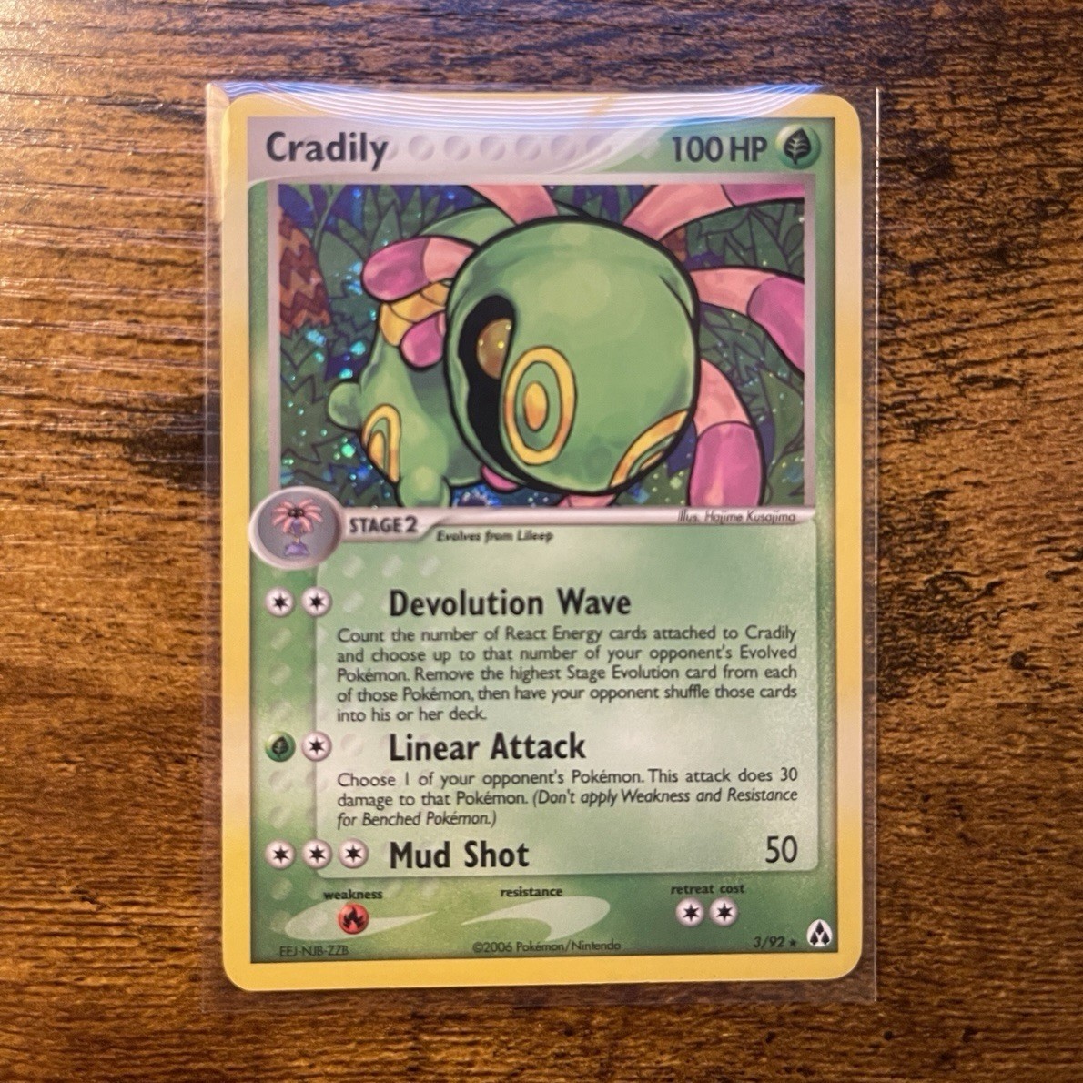 Pokemon TCG Cradily 3/92 EX Legend Maker Holo Rare 100 HP English 2006
