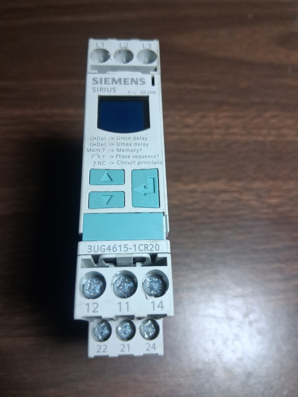 Siemens 3UG4615-1CR20 SIRIUS Phase Voltage Monitoring Relay 160-690V