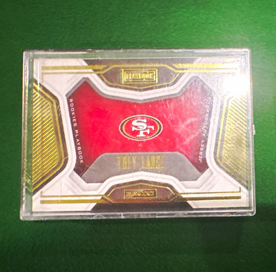 Panini 2021 Playbook Trey Lance RC Auto Mem Booklet #204 /99 49ers