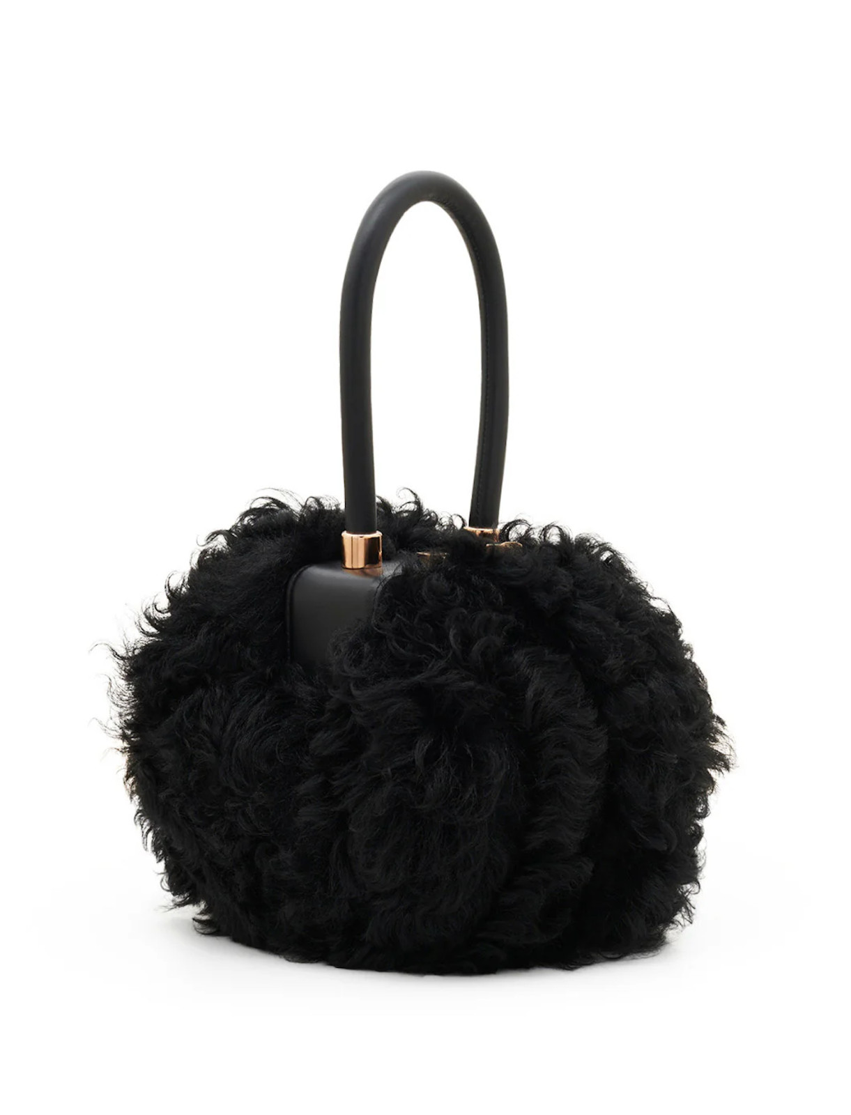 Gabriela Hearst Nina Bag in Black Shearling special edition image 4